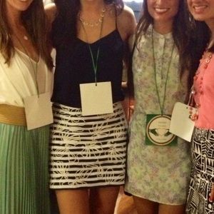 Lilly Pulitzer white/navy boat party Tate skirt